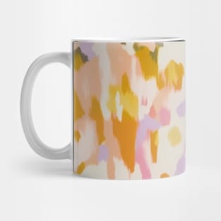 Abstract Floral Pattern Yellow Purple Mug